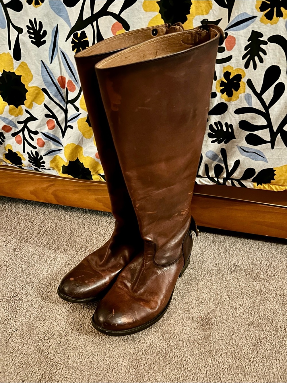 Frye Brown Knee-High Riding Boots